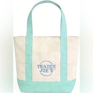 Pastel Trader Joe’s mini tote bags pastel Green NWT